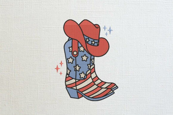 American Cowboy Boots Embroidery Design Review for Small Business Use