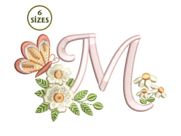 Butterfly Floral M Monogram Embroidery Review for Personalized Gifts