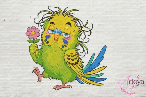 Cute Budgie Embroidery Design Review for Craft Fairs