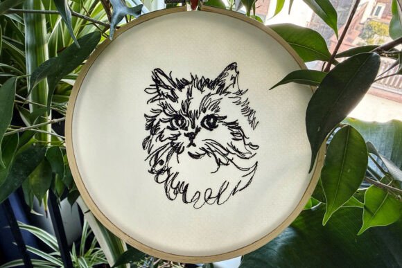 Cute Cat Face Machine Embroidery Review for Seasonal Projects