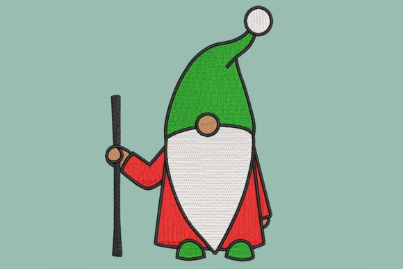 Gnome Walking Stick Embroidery Design Review for Boutique Sweatshirts
