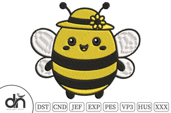 Kawaii Bee Flower Hat Embroidery Design Review