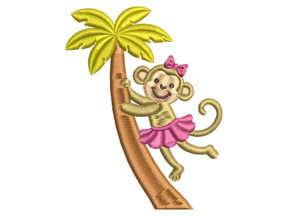 Monkey on Palm Tree Embroidery Review: A Playful Design for Real Projects