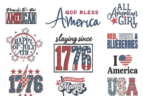 Patriotic USA Embroidery Bundle Design: A Seasonal Must-Have