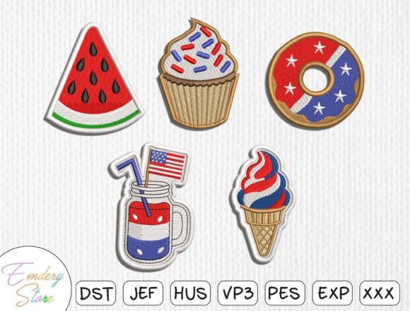 USA Independence Day Embroidery Files for Handmade Gifts