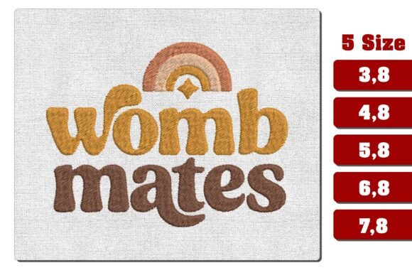 Womb Mates Twins Embroidery Design Boho Review for Apparel Projects