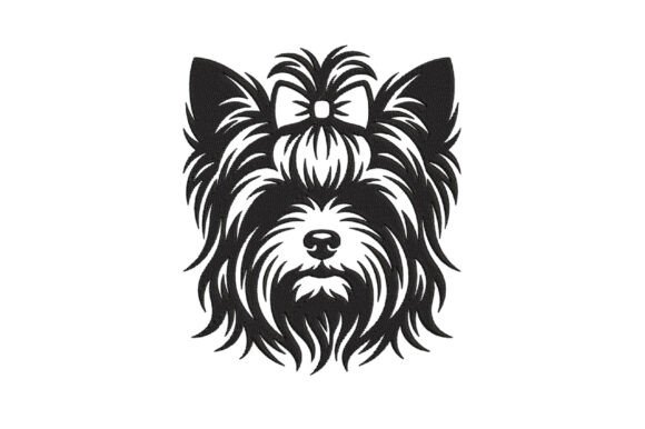 Yorkie Head Dog Embroidery Review for Boutique Apparel